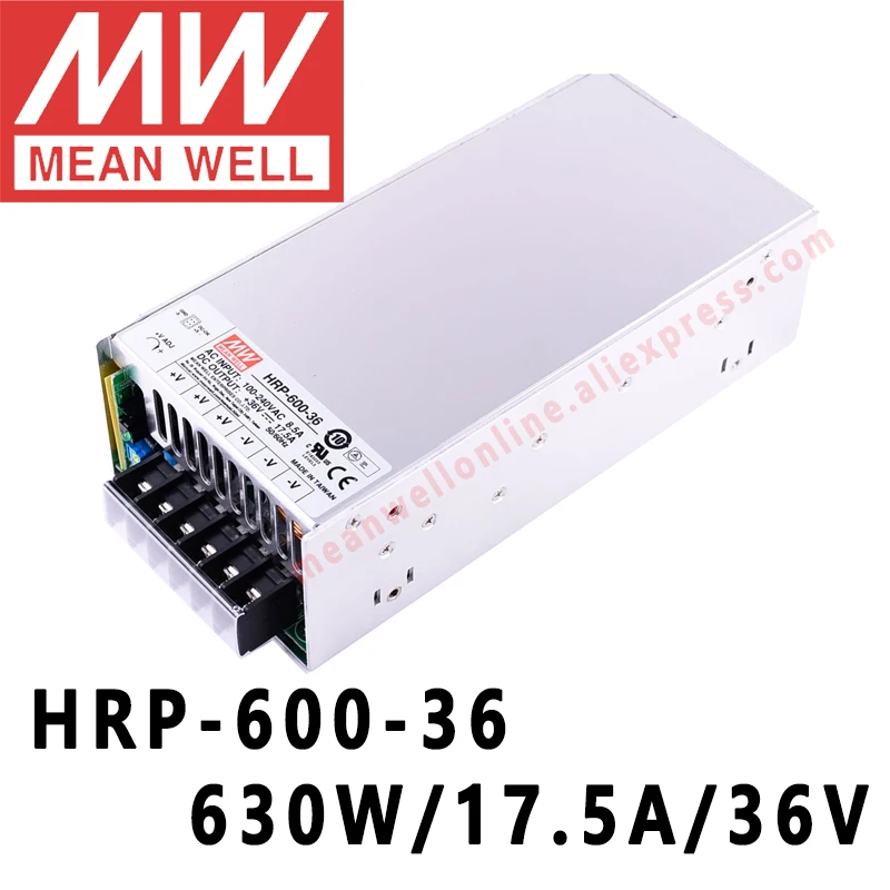 

Mean Well HRP-600-36 meanwell 36 V/17.5A/630 W DC одиночный выход с PFC переключатель функций питания интернет магазин