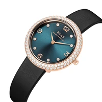 klas elegant and simple watches gift to girlfriend leather watchband buckle strap