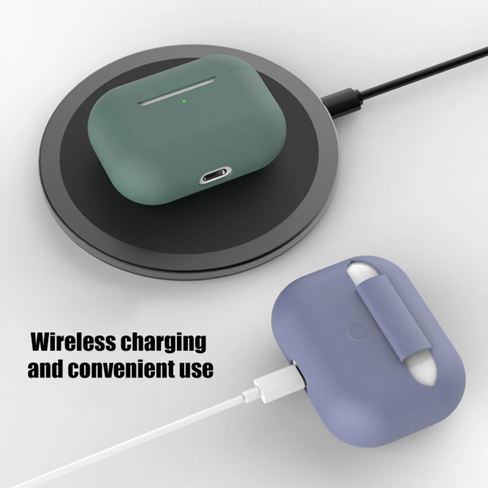 Защитный чехол для AirPods Pro 3 красный черный белый силиконовый портативный