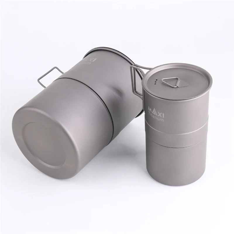 MAXI titanium Moka плита эспрессо кофейник легкий портативный|Столовые приборы для
