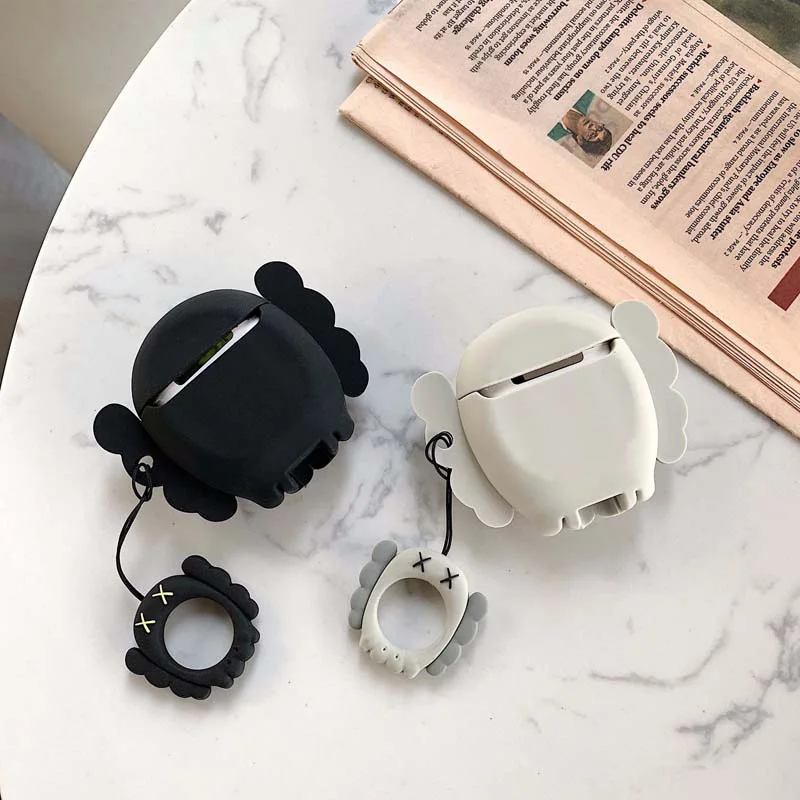 Брендовый чехол KAW Crab AirPods с мультяшным рисунком для bluetooth наушников 1/2 поколения