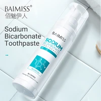 baimiss teeth whitening toothpaste oral hygiene white cream remove stains sodium bicarbonate dental tools tooth paste 100g