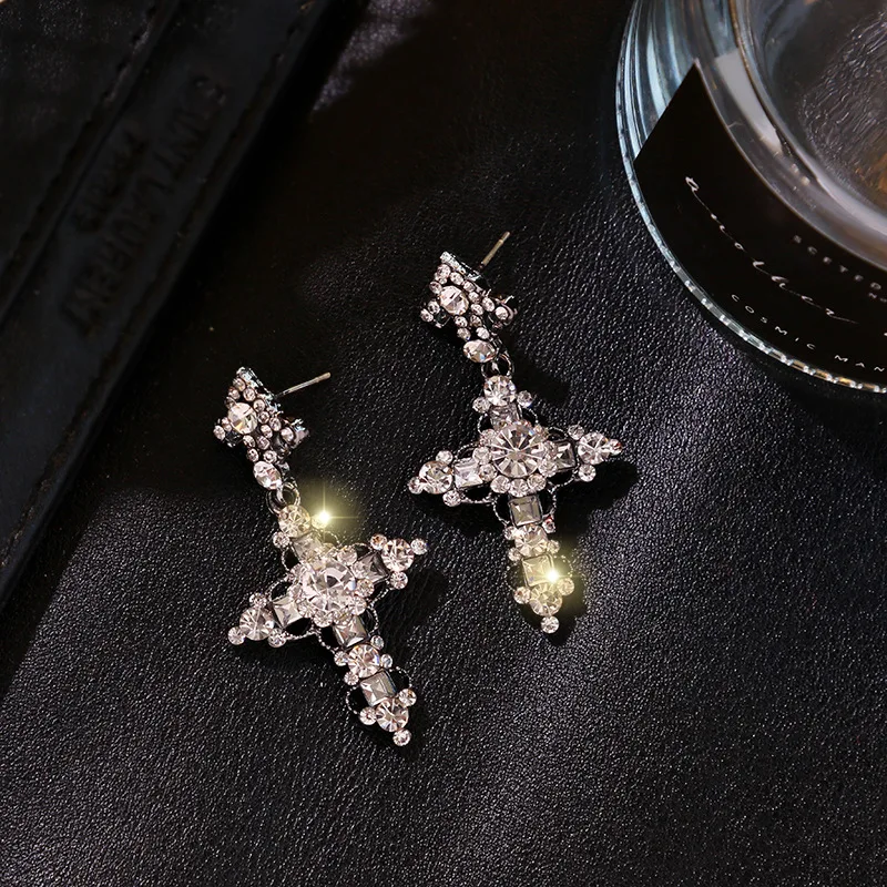 Новые корейские личности кулон с кристаллом геометрической формы серьги