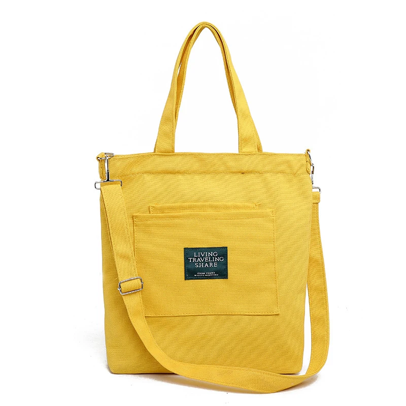 Женская простая Холщовая Сумка через плечо большая Вместительная женская сумка