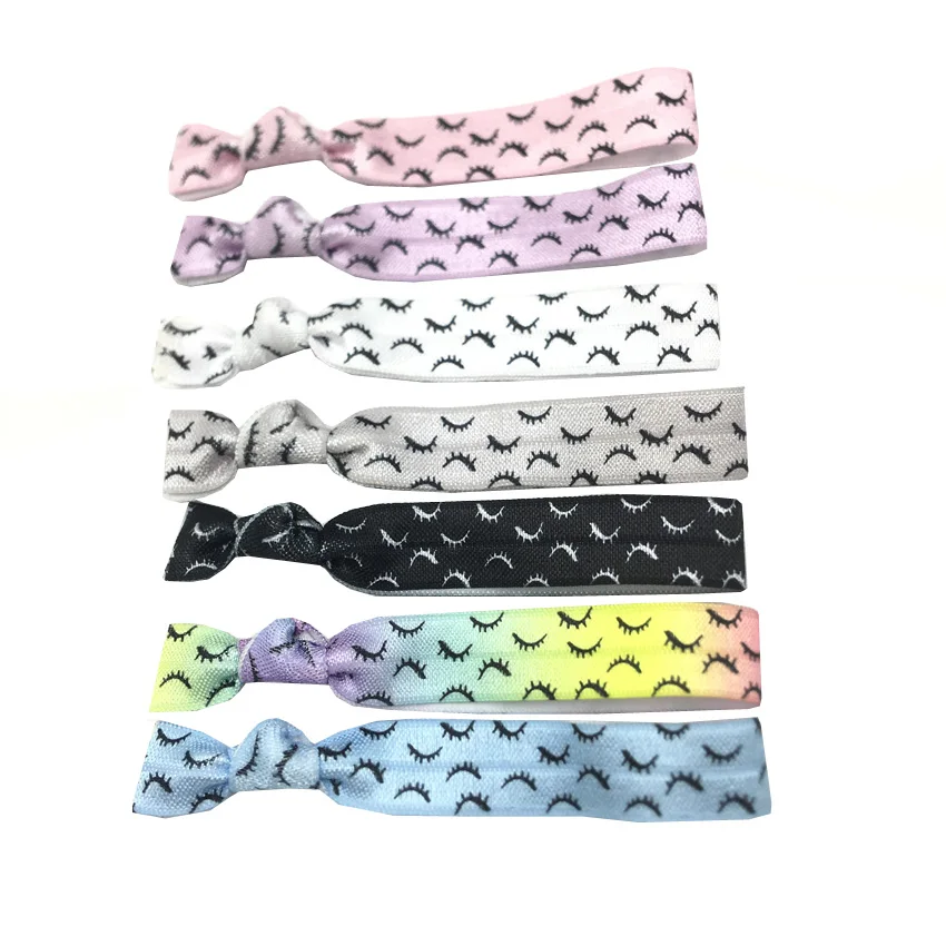 Эластичная лента для волос с принтом ресниц 11 цветов 10 ярдов 40 шт. | Дом и сад