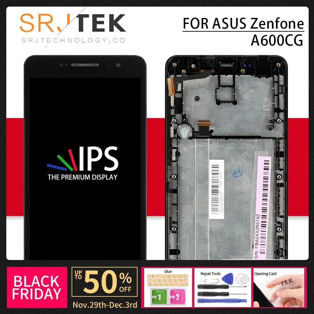 Srjtek для Asus Zenfone 6 lcd A601CG A600CG дисплей панель сенсорный экран дигитайзер Датчик