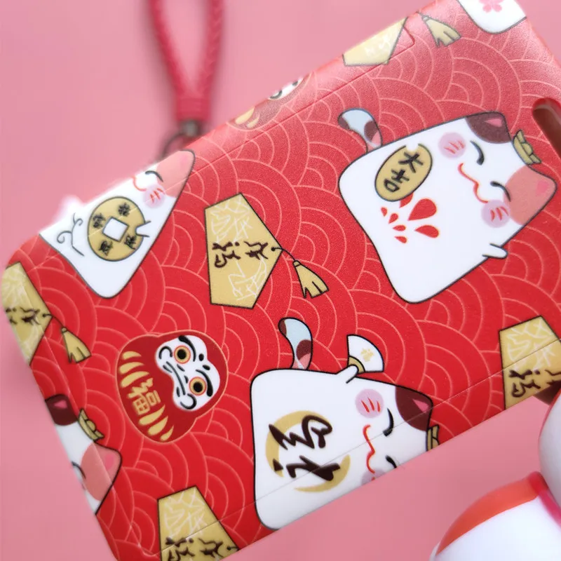 Счастливый фигурка кошки на удачу Для женщин ID Кредитная Держатель для карт
