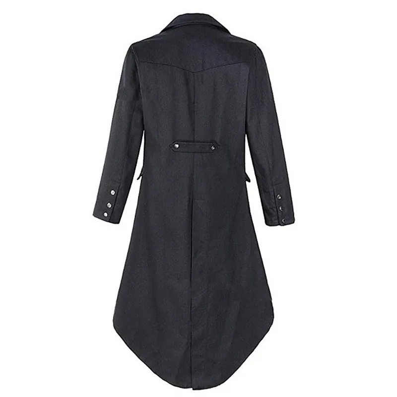 Мужской средневековый костюм викторианский стимпанк мужской смокинг Длинные