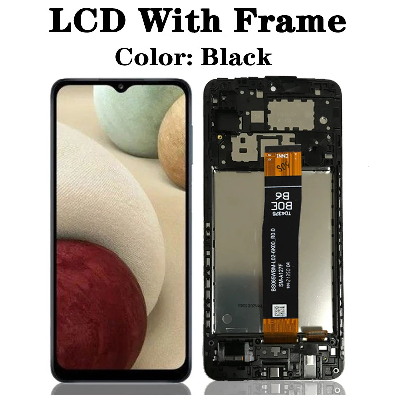 6 5 'Оригинальный ЖК-дисплей для Samsung Galaxy A12 Nacho LCD A127F A127M A127U сенсорный экран