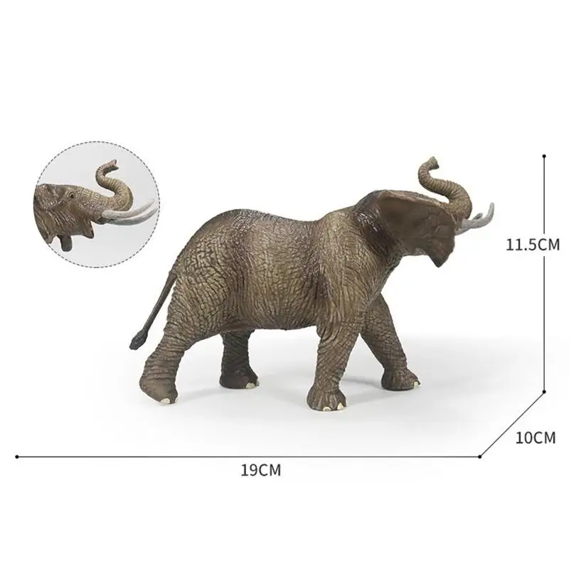 

Simulation Elephant Model Toy Cute Desktop Ornaments Simulation Gift Wild Ornaments Elephant Toy Children's Doll L3X4