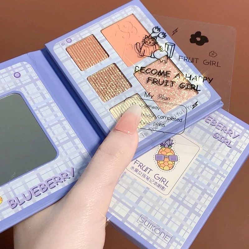 5 цветов Палитра теней для век блестящие матовые мерцающие тени стойкие