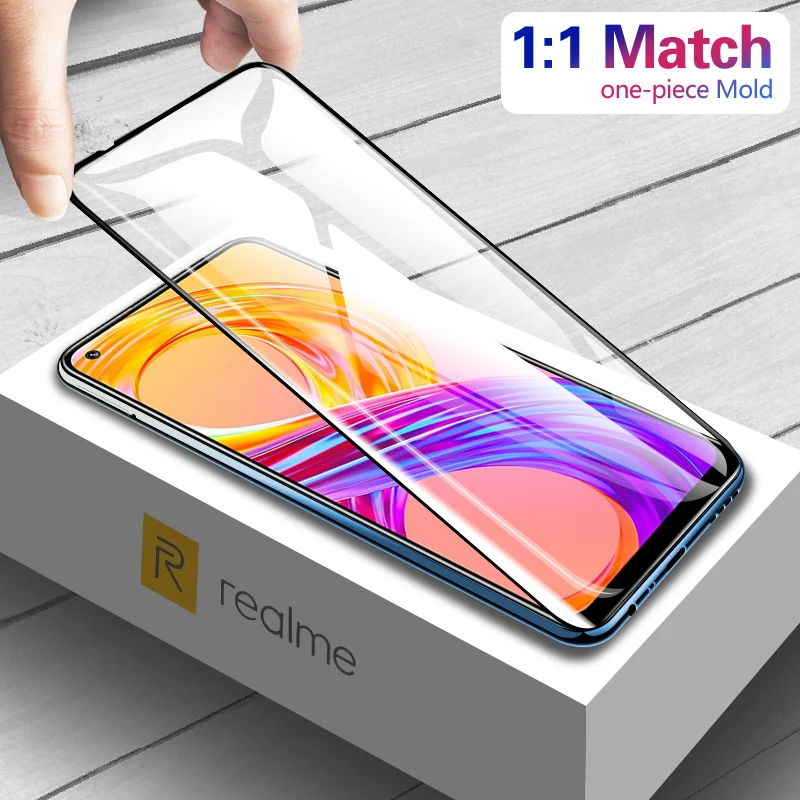 protective glass for realme 8 pro gt master screen protector full glue tempered film for realme xt x2 pro c21 c25s accessories free global shipping