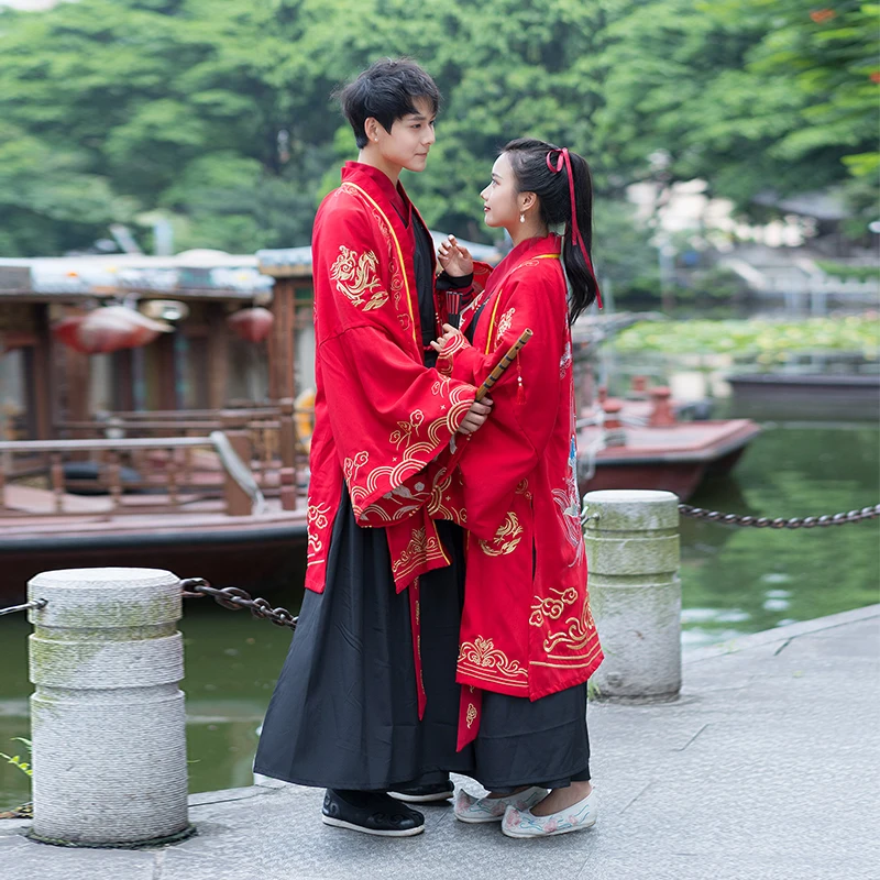 Китайский традиционный ханьфу вышивка с большим рукавом Куртка династии Тан