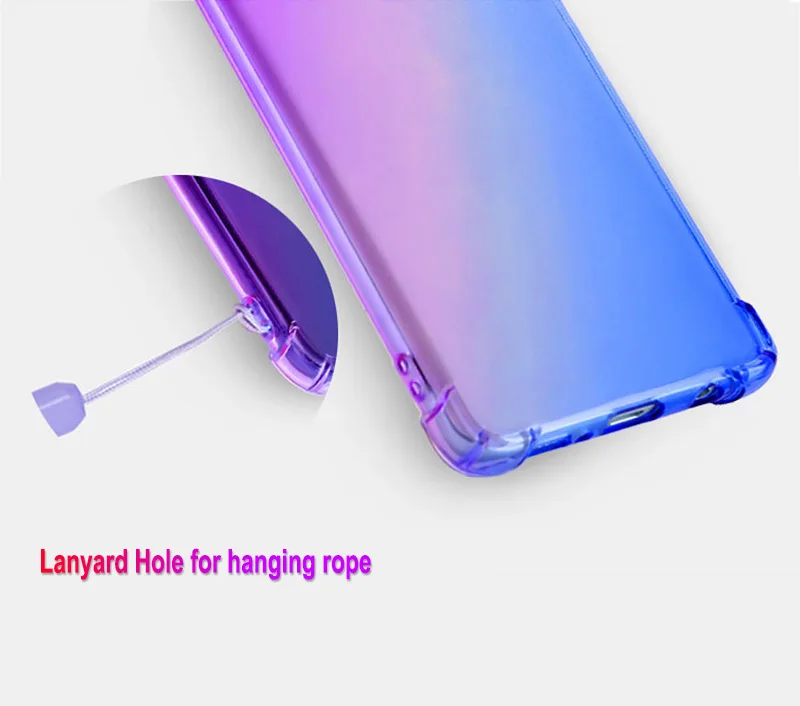 Luxury Shockproof Clear Gradient Soft TPU Phone Case Cover For Samsung Galaxy S10 S9 S8 Plus Note 8 9 10 Pro A90 A70 A50 A40 A30 | Мобильные