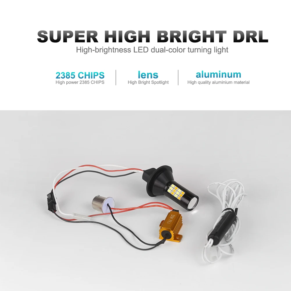 Nlpearl 2x автомобиль светильник сборки Led DRL Включите T20 Canbus дневные ходовые огни Ba15s