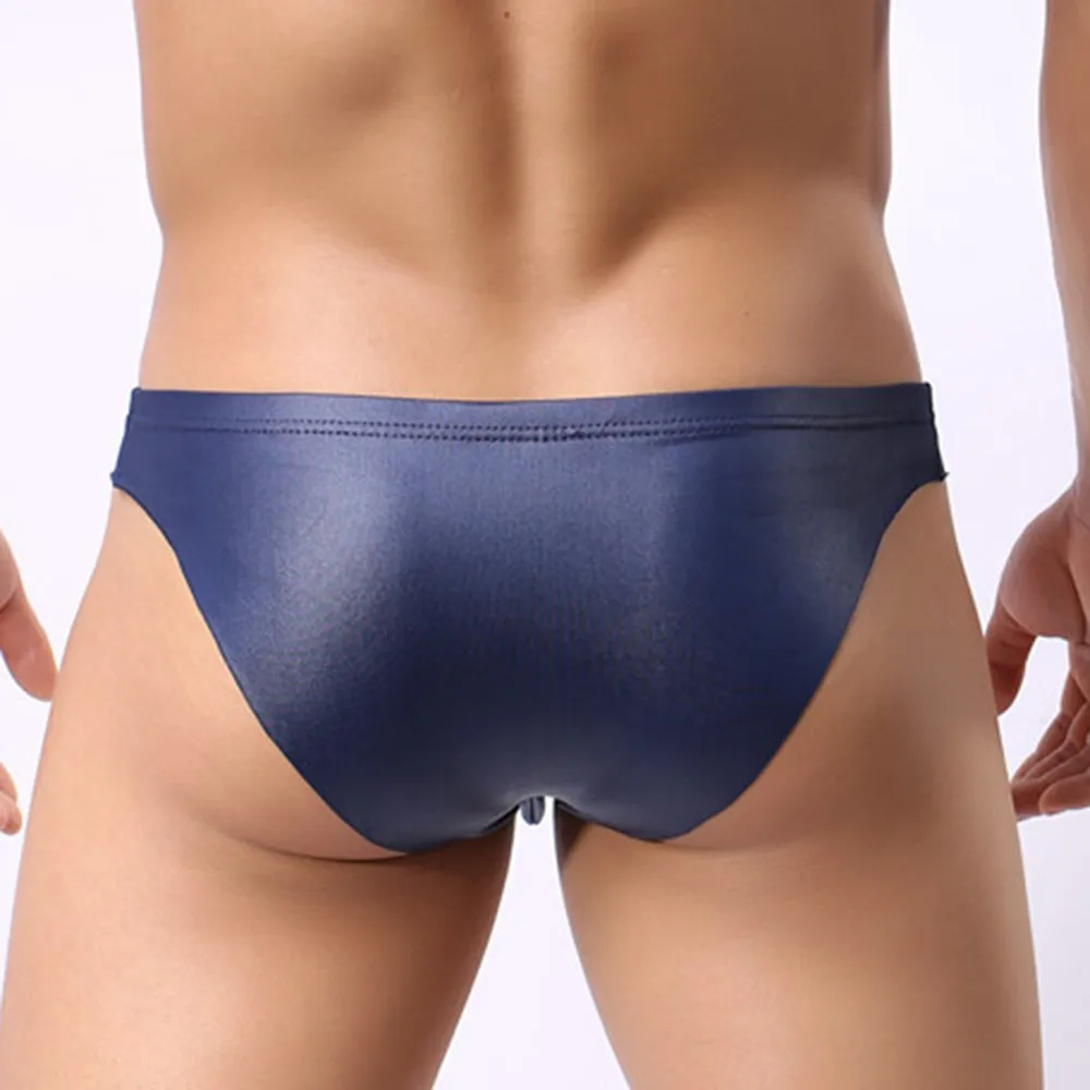 Мужские трусы из искусственной кожи эротическое нижнее белье с карманом для