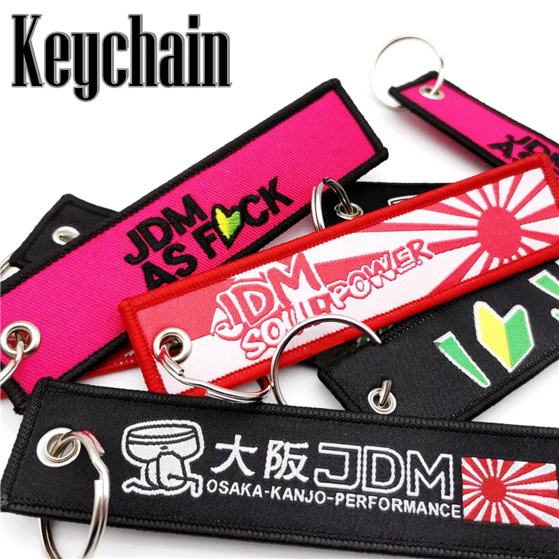 

JDM Motorcycle Keychain Cultural Double-Sided Embroidery Key Ring Keyring