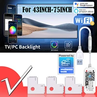 wifi tv light strip5v usb flexible lamprgb tv backlight with connectorsmd 5050 for 43 inch 75 inch toshiba lg sony samsung