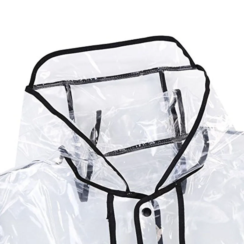 Женский черный прозрачный непромокаемый плащ EVA Runway дождевик для мужчин модные