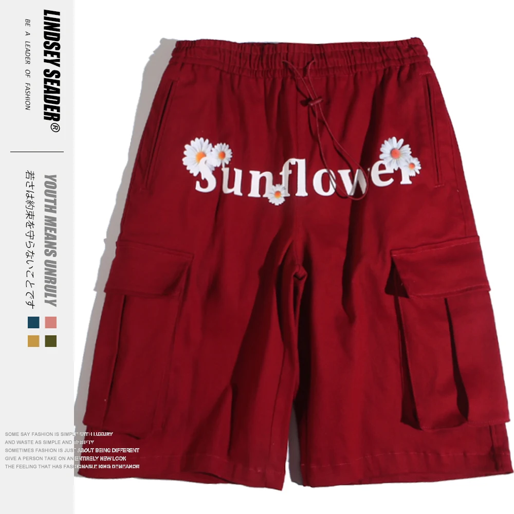 Мужские шорты-карго Lindsey Seader с большими карманами в стиле хип-хоп уличная одежда