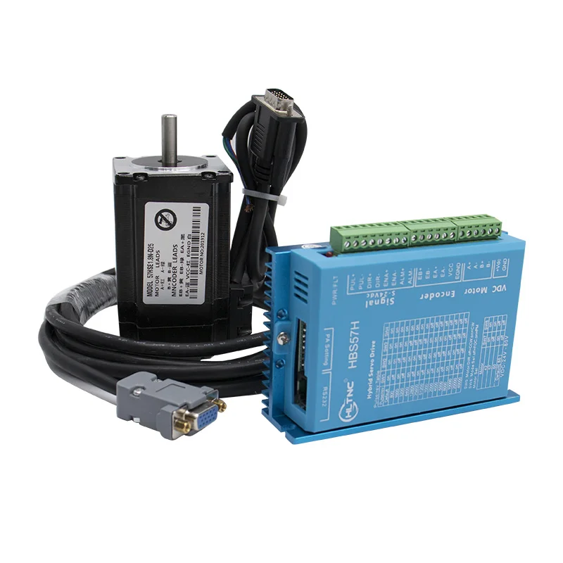 

3axis Nema23 motor kit: nema 23 Stepper motor Closed Loop system+servo Drive HBS57H+MACH3 Breakout Board with 3M cable cnc part