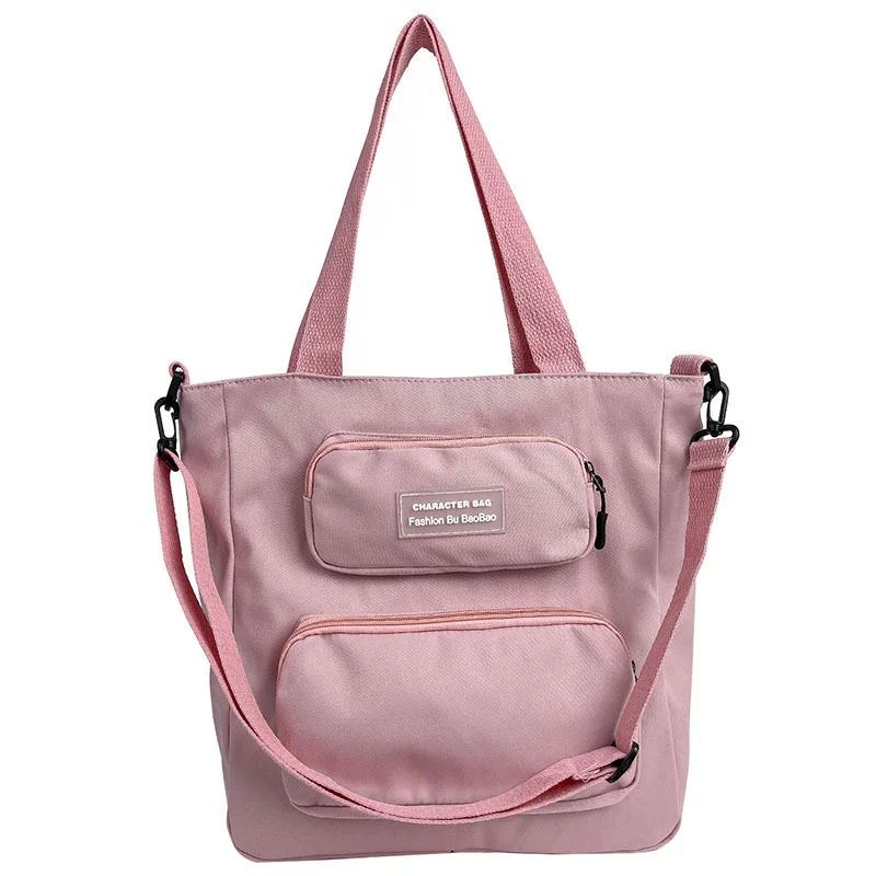 Multifunctional Women Canvas Crossbody Bag New Leisure Student School Bag Large Capacity Shopping Bag Shoulder Travel Bag