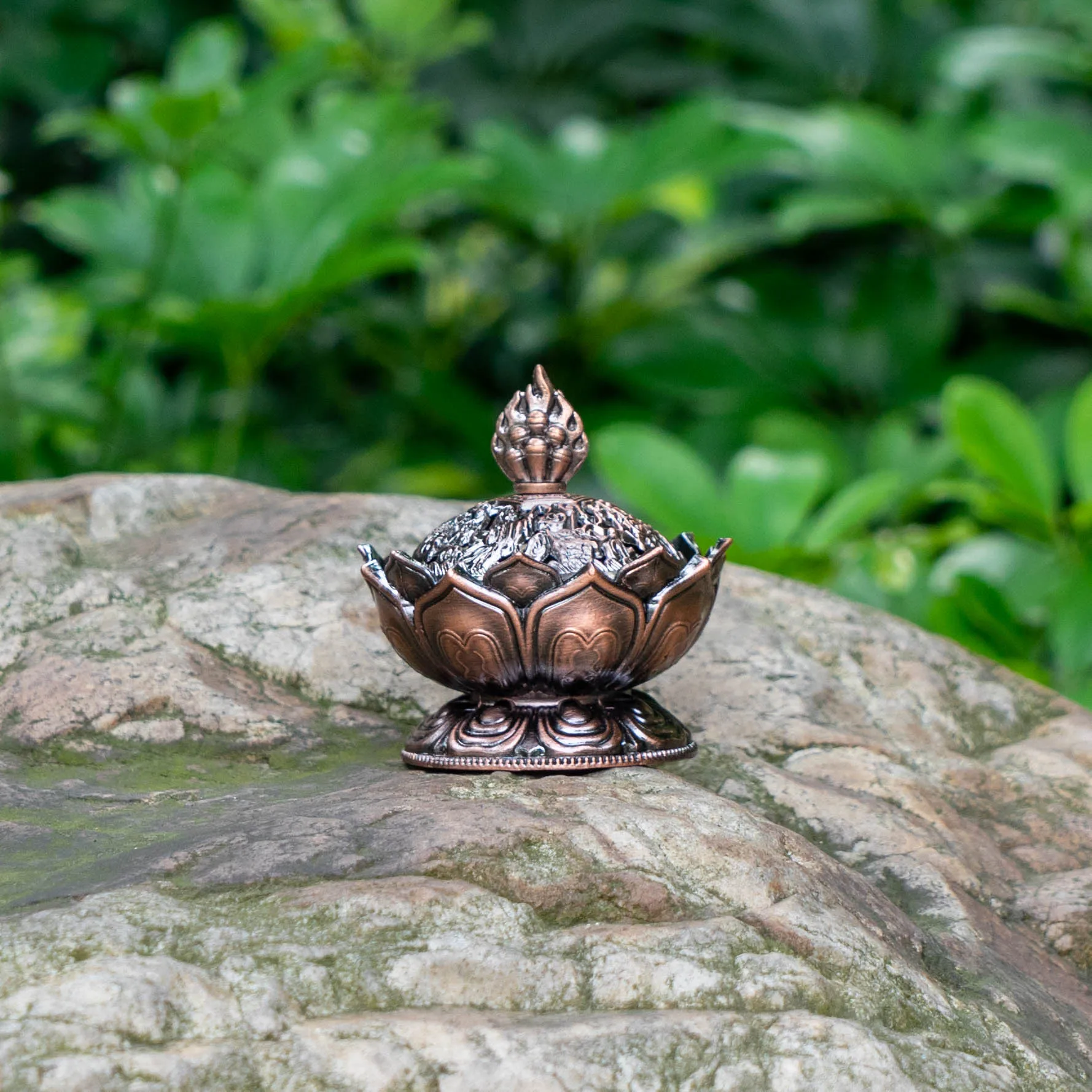 Бронзовая курильница в форме лотоса Классический аксессуары для украшения дома