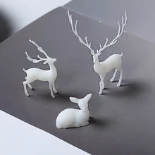 3D олень из смолы миниатюрное украшение животных ювелирные