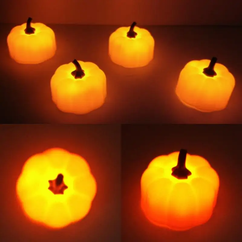 4 шт. светодиодные светильники в виде тыквы на Хэллоуин | Дом и сад
