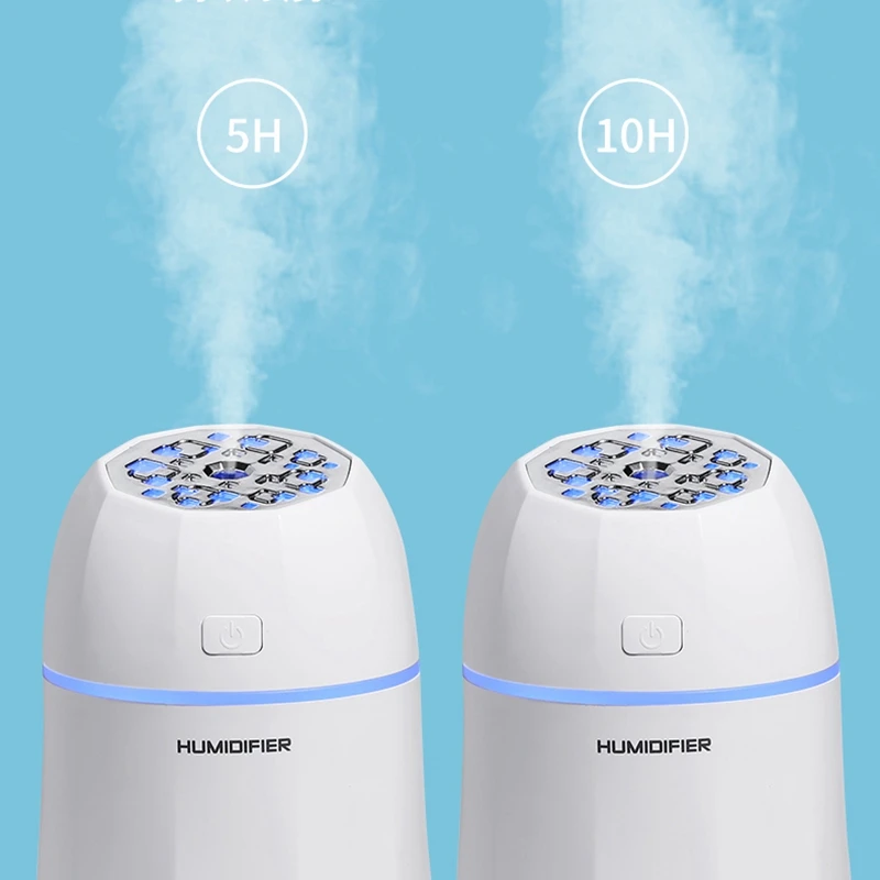 I10 Three in One Humidifier Home Atmosphere Light USB Mini Large Capacity Mute Air + LED Small Fan T | Бытовая техника