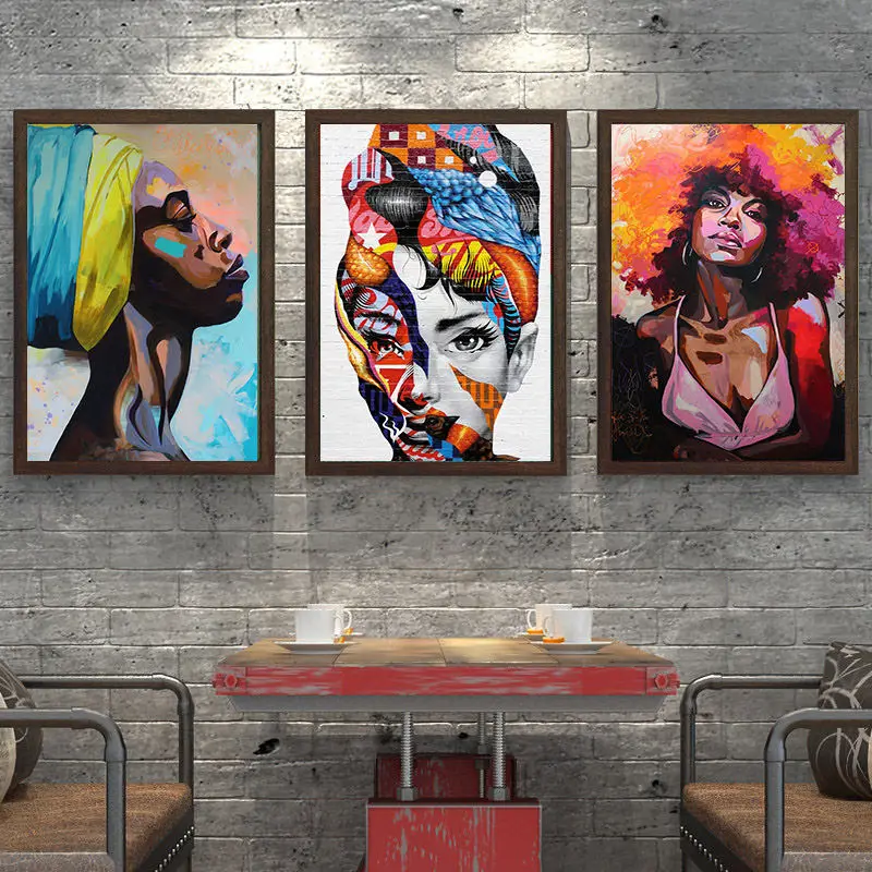 

Creative Graffiti Sexy Girls Canvas Art Decorative Painting Watercolor Fashion Woman Poster Individual Home Wall Decor Pictures