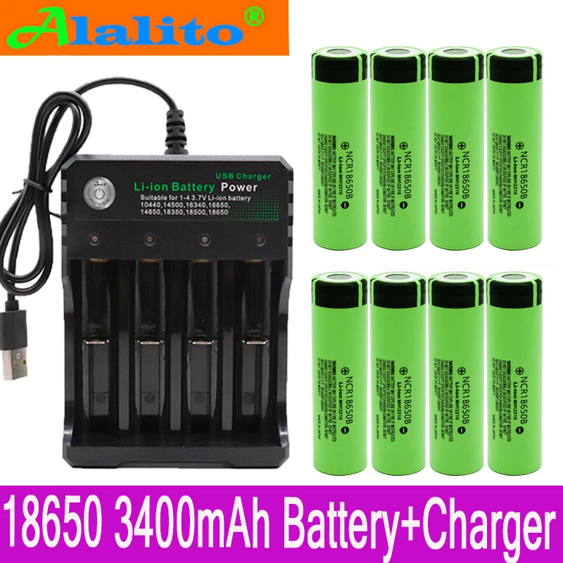 100% новый Оригинальный NCR18650B 3 7 v 3400 mah 18650 литиевая перезаряжаемая батарея фонарик