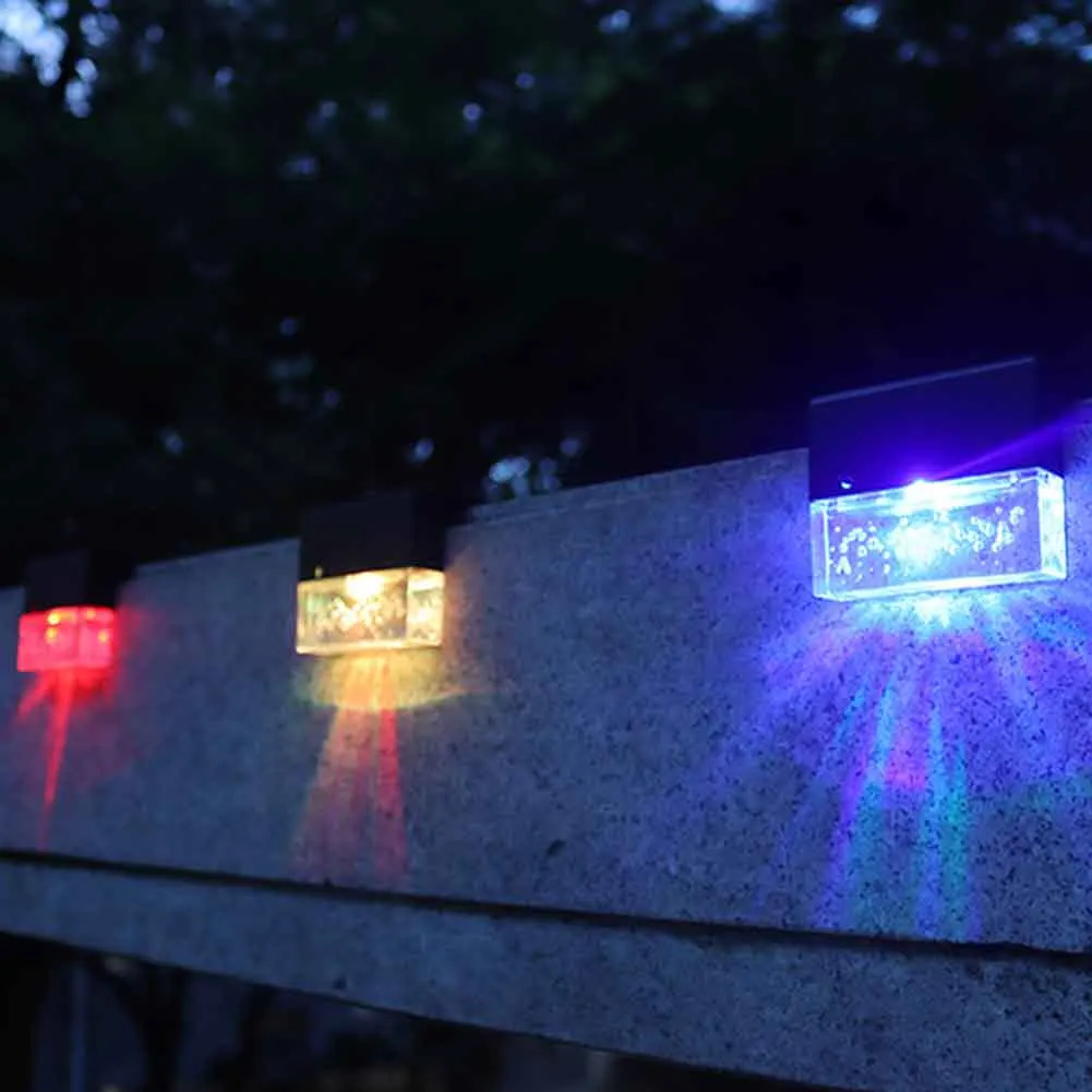 

6pcs Patio Fence Post Solar Light Pathway Step Deck 2 Modes Yard LED Lamp Garden Decor Wireless Outdoor Waterproof Stairs