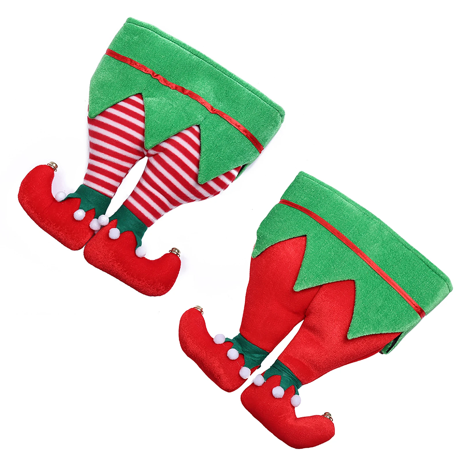 

Christmas Elf Cap Christmas Hats Green Ox Horn Hat Halloween Party Chapeau Inverted Feet Party Supplies St. Patrick's Day