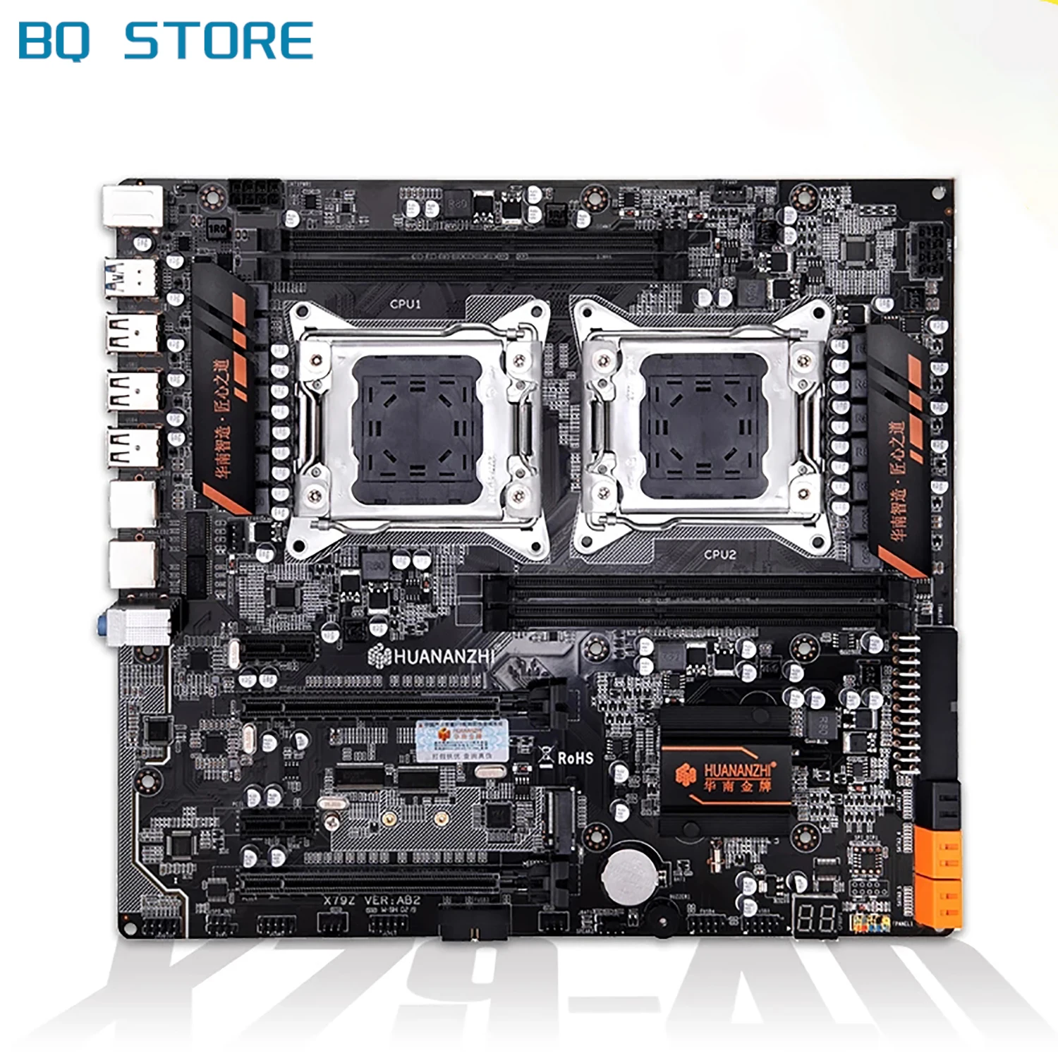 Online HUANANZHI X79 4D Dual CPU X79 Motherboard Für Intel X79 LGA 2011 E5 DDR3 1333 1600 1866MHz 128GB PCI-E SATA3 USB 3,0 E-ATX