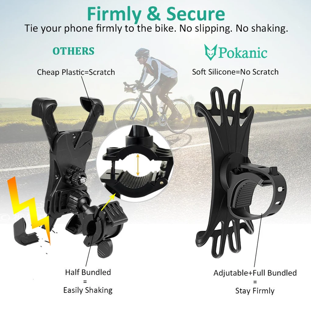 shockproof mount phone holder elastic silicone stand universal mobile phone gps holder for iphone 12 11 huawei xiaomi samsung free global shipping