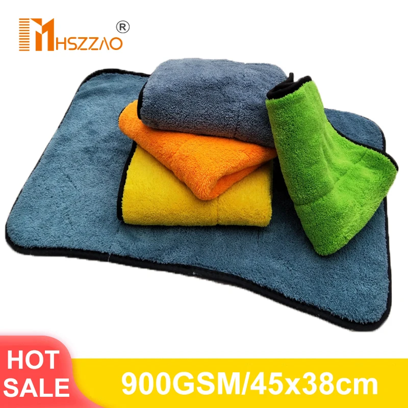 

45x38cm 900GSM Car Wash Microfiber Towel Car Cleaning Drying Cloth Hemming Car Care Cloth Detailing Car Wash Towel For Toyota