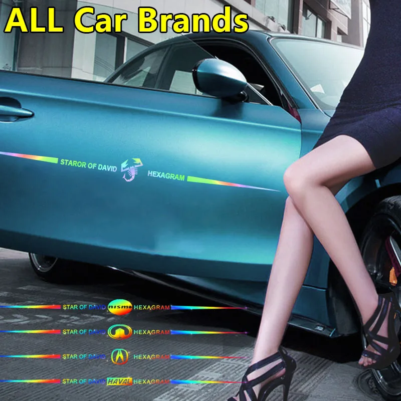 

1pcs Car Reflective Sticker Scratches Decal For VWs Accessories Volkswagens CC Polo T5 6R Golf 7 6 5 4 MK7 MK5 Passat B6 Touran