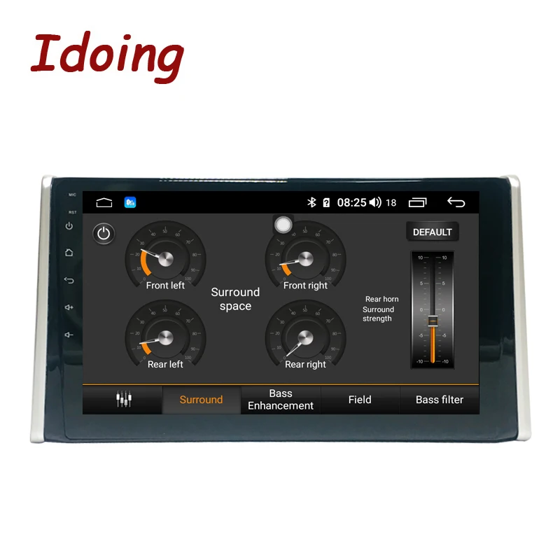 Автомобильный мультимедийный плеер Idoing 10 2 дюйма 4 Гб + 64 ГБ 2.5D восемь ядер DSP Android 8 1