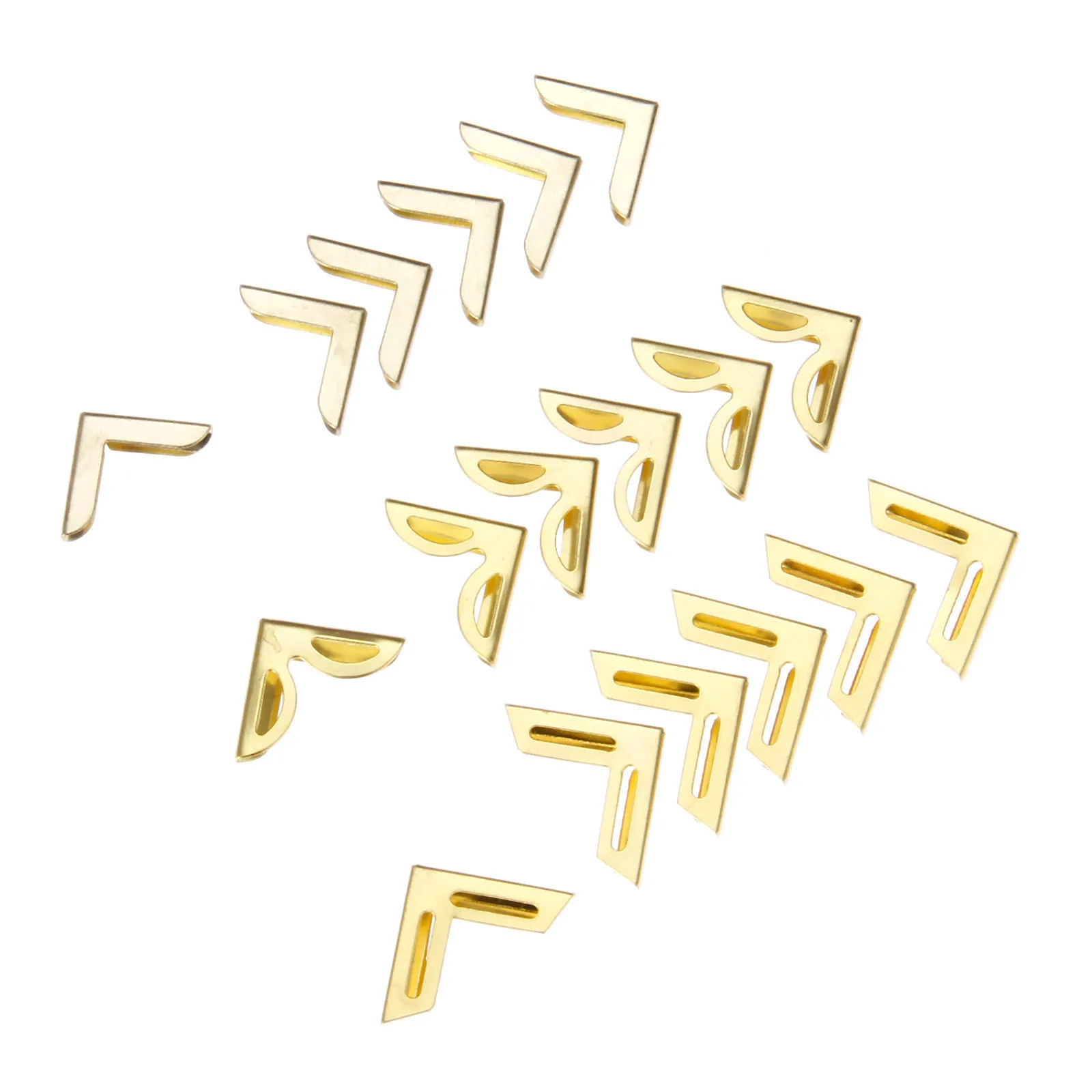 50 шт. Золотая мебель для книг скрапбукинга альбома меню папки Угловые протекторы