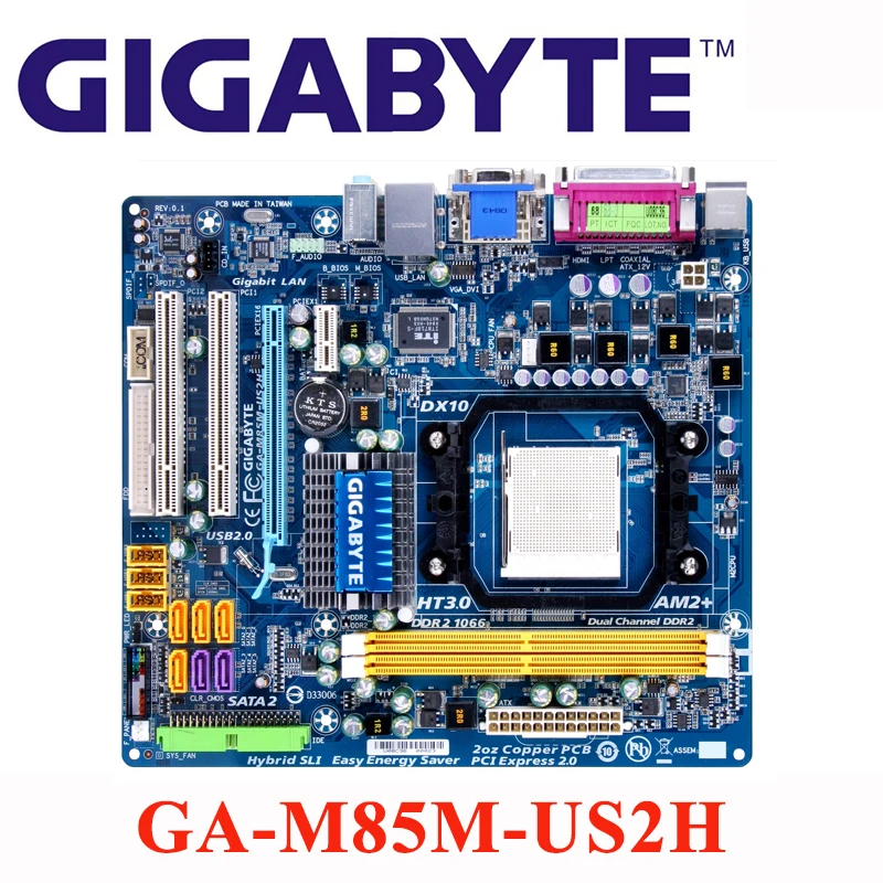 Разъем AM2/AM2 +/AM3 для NVIDIA MCP78V Gigabyte GA-M85M-US2H материнская плата DDR2 8 Гб M85M US2H настольного