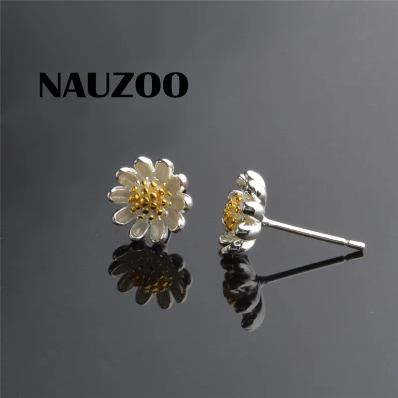

New Fashion Romantic Daisy Stud Earrings For Women Girls Sunflower Small Studs for Sale