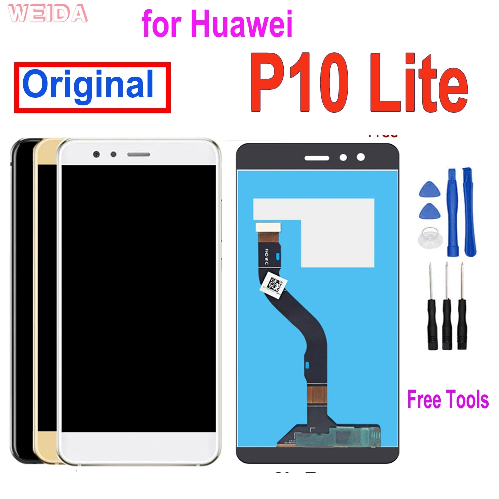 

5.2" Original LCD for Huawei P10 lite LCD Display Touch Screen Digitizer Assembly for P10 Lite WAS-LX1 WAS-LX2 WAS-LX1A WAS-LX3