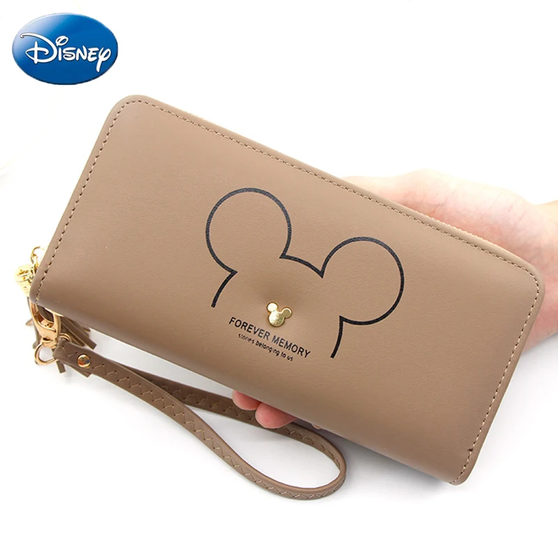 Disney Zipper Wallet Girls Coin Purse 2019 New Mickey Mouse Lady Clutch Long Handbag Card Holder Cute Female Bag Catoon Big | Мать и