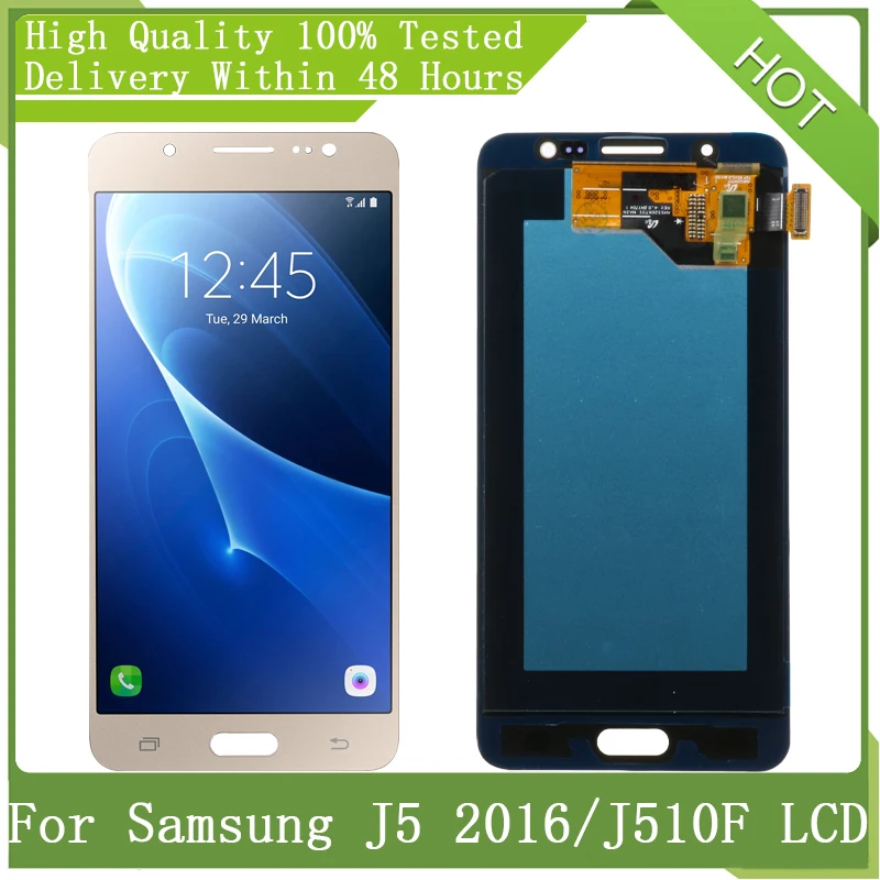 ЖК дисплей AMOLED для Samsung Galaxy J5 5 2/J510/J510F/J510FN/J510M сенсорный дигитайзер в сборе детали и