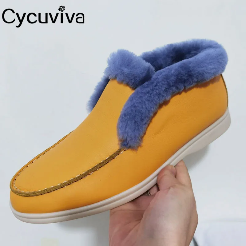 

Сапоги женские/мужские зимние из натуральной кожи, с мехом, на плоской подошве