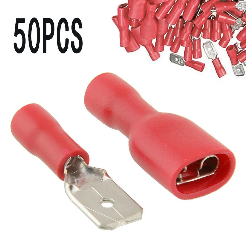 

100pcs/pack Female Male Insulated Spade Crimp Wire Cable Connector Terminals