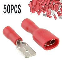 100pcspack female male insulated spade crimp wire cable connector terminals