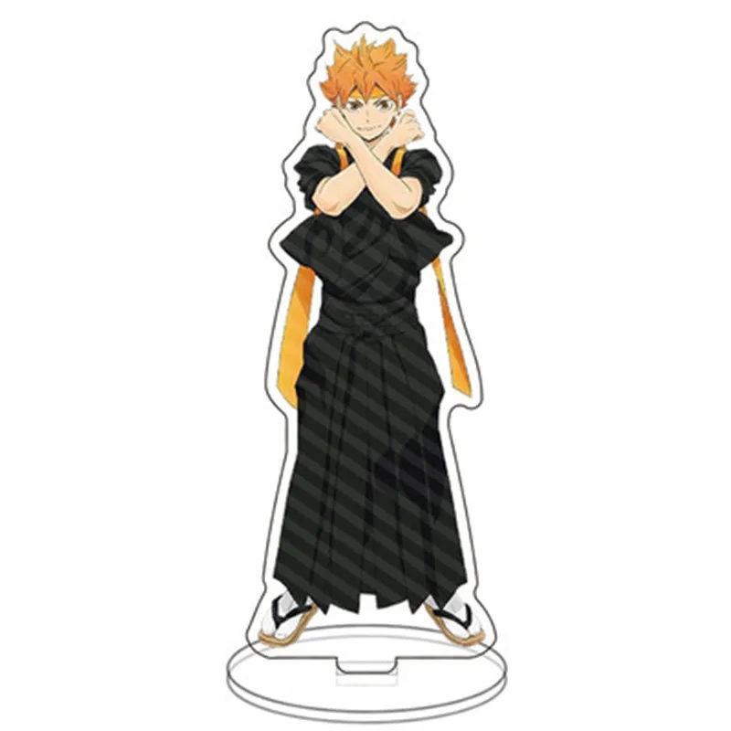 

Аниме 15 см Haikyuu! Экшн-фигурки Shoyo Hinata Tobio Kageyama, модели акриловых подставок, украшения для стола, игрушки-модели