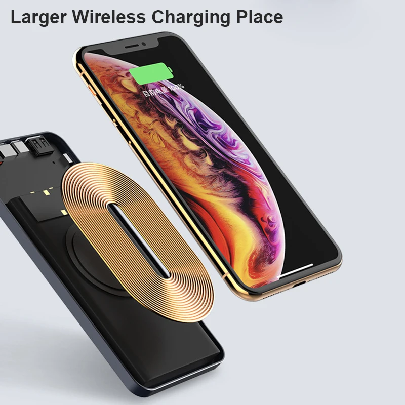 15000mAh Wireless Power Bank 18W PD fast charge QC 3.0 Portable Powerbank Universal Mobile Phone External Battery for Xiaomi | Мобильные